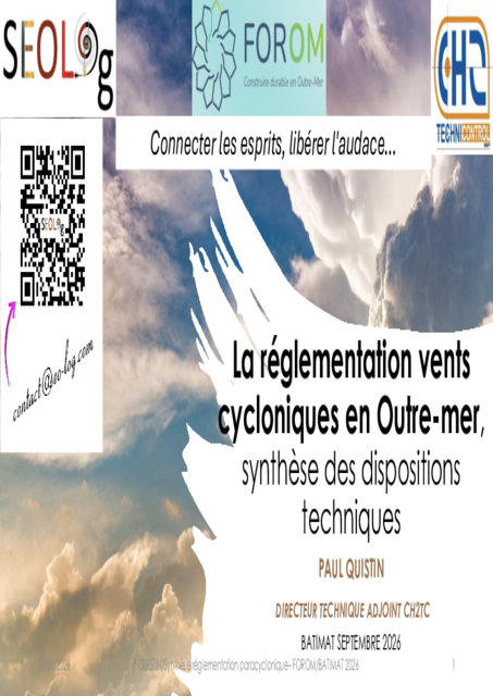 La règlementation vents cycloniques en Outre-mer