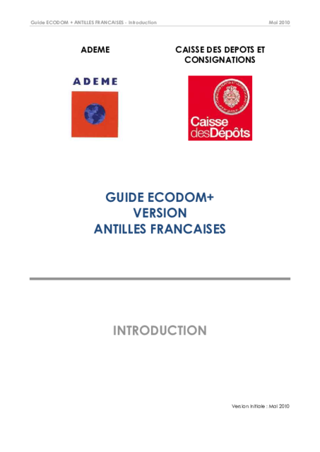 Guide ECCODOM+ Version Antilles Françaises