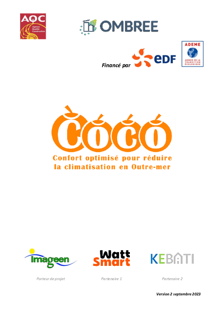 Note introductive au projet coco confort optimise pour réduire la climatisation en outre-mer