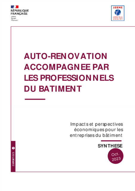 Auto-rénovation accompagnée par les professionnels du bâtiment – Impacts et perspectives économiques pour les entreprises du bâtiment – Synthèse