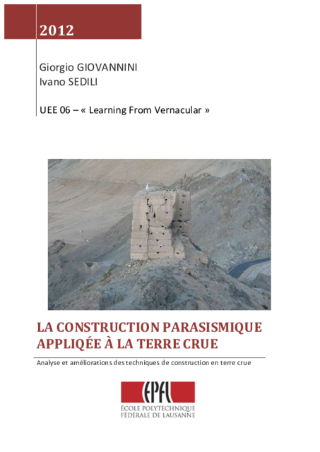 La construction parasismique appliqué à la terre crue