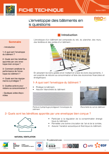 Fiche pratique – L’enveloppe du bâtiment durable