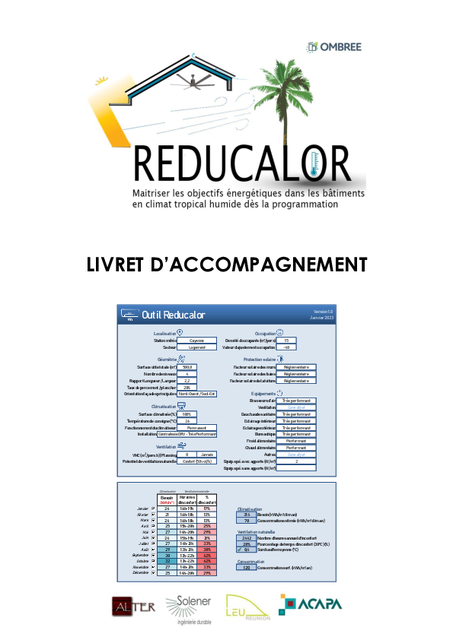 REDUCALOR : Maîtriser les objectifs énergétiques dans les bâtiments en climat tropical humide dès la programmation – LIVRET D’ACCOMPAGNEMENT