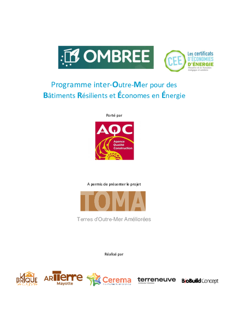 Projet TOMA – Axe 2 – Optimisation et caractérisation des performances de bâtiments bioclimatiques