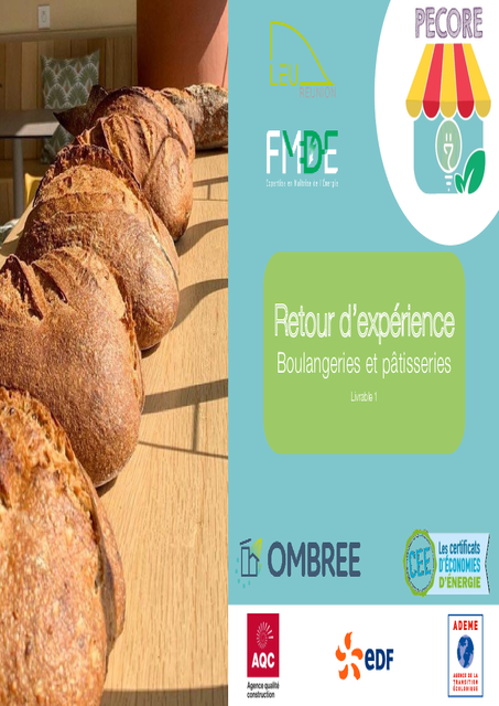 Projet PECORE Retour d’expérience Boulangeries et pâtisseries