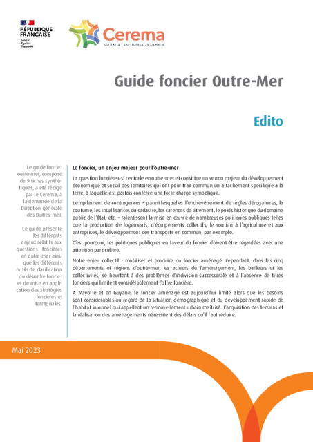 Guide foncier Outre-Mer