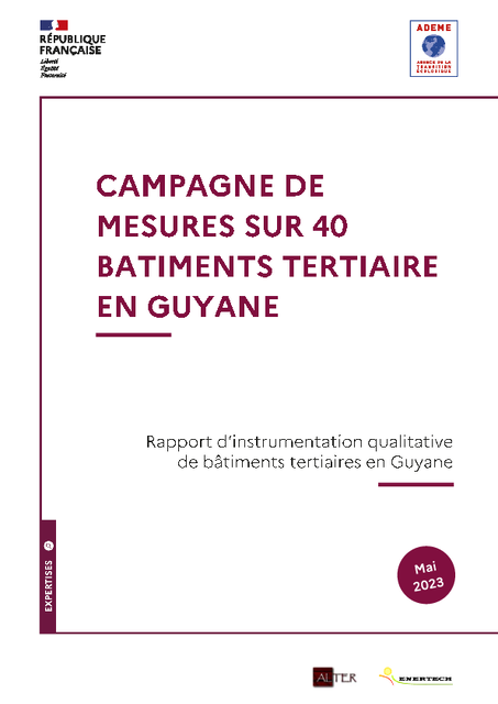 Campagne de mesures sur 40 bâtiments tertiaire en Guyane