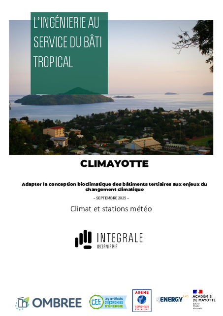 CLIMAYOTTE – LIVRABLE 1 – CLIMAT ET STATION METEO